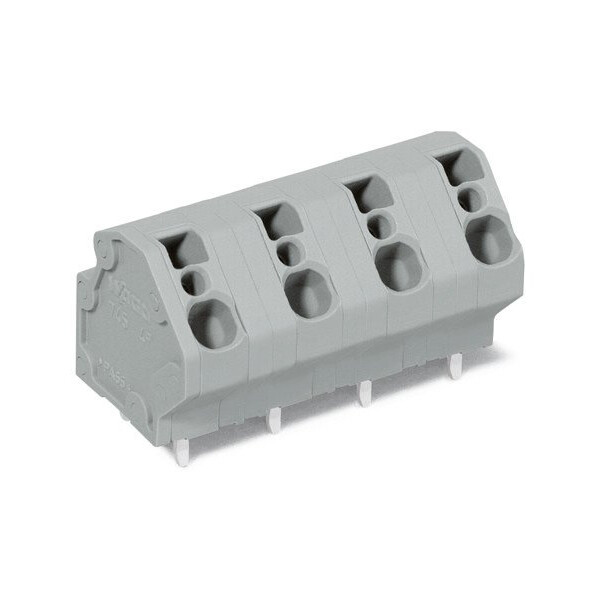 Borne pour circuits imprimés 4mm² pas 10mm 8 pôles, gris - Wago - 7453208