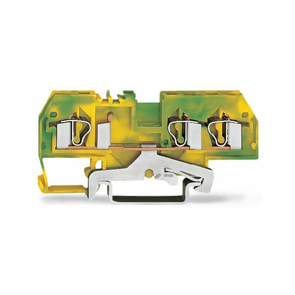Borne de protection pour 3 conducteu 4mm², vert-jaune - Wago - 281687/999950