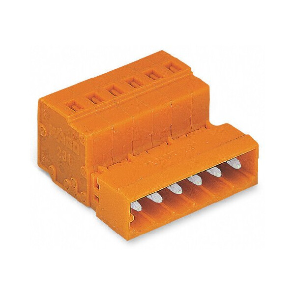 Connecteur mâle cage clamp 9 pôles / pas 5,08 mm / orange - Wago - 231639