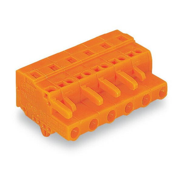 Connecteur femelle droit,avec pieds de fixation a encliqueter,avec possibilite d - Wago - 231706/008000