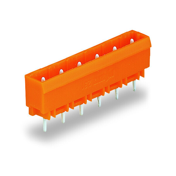Connecteurs mâles avec broches à souder 1,2 x 1,2 droite,avec parois latérales,  - Wago - 231762/001000