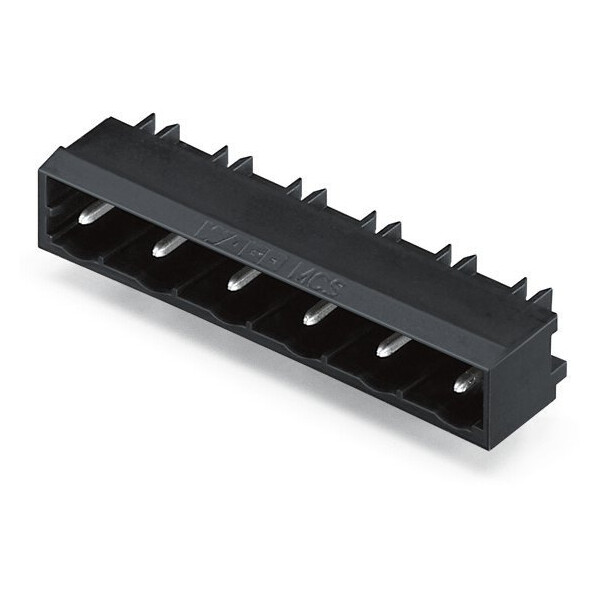 Connecteur mâle thr 1.2 x 1.2 mm solder pin coudé, noir - Wago - 231867/001000/105