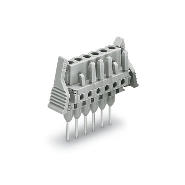 Female connector for rail-mount terminal droit, gris - Wago - 232134/005000/039
