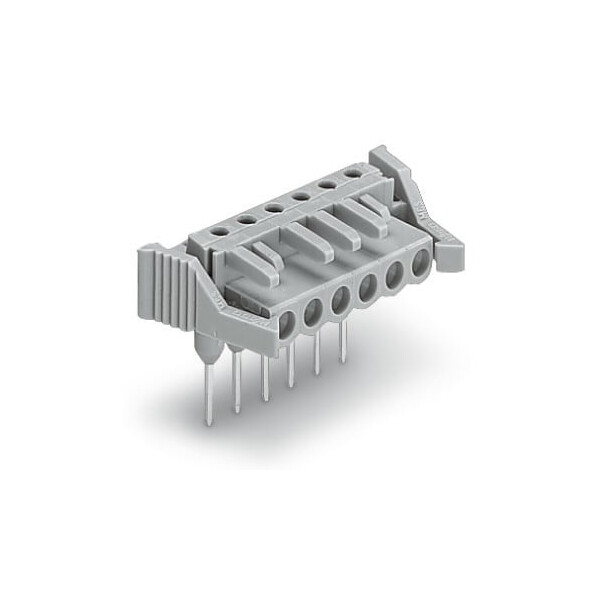 Female connector for rail-mount terminal coudé, gris - Wago - 232246/005000/039