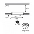 Spot encastré Paulmann Premium orientable Line 51mm - Acier Brossé