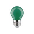 Ampoule sphérique Paulmann LED 0,3W E27 vert
