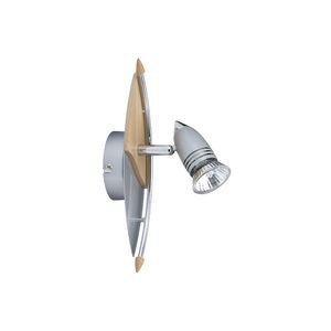 Spot Paulmann Hilke, plaf. 1, alu-bois - Paulmann - 66211
