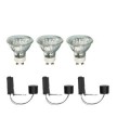 Luminaire encastré Paulmann kit LED 3x1W GU10 51mm blanc