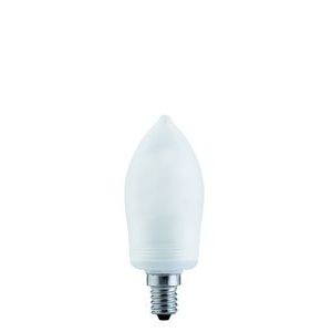 Ampoule Flamme fluocompacte Paulmann 7W E14 satiné blc chaud - Paulmann - 88061
