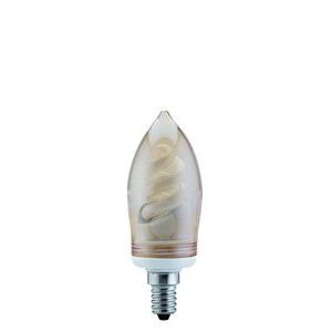 Ampoule Flamme fluocompacte Paulmann 7W E14 doré blanc chaud - Paulmann - 88062