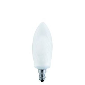 Ampoule Flamme fluocompacte Paulmann torsadée 7W E14 granité - Paulmann - 88067