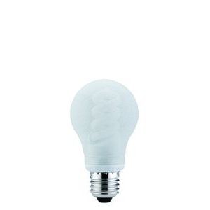 Ampoule fluocompacte Paulmann standard 9W E27 givré blanc chaud - Paulmann - 88080