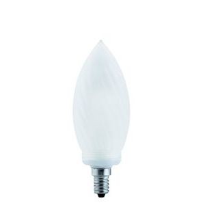 Ampoule Flamme fluocompacte Paulmann torsadée géante 7WE14 Satin - Paulmann - 88085