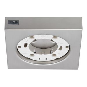 Luminaire encastré Paulmann saillie acier carré max13W GX53