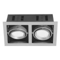 Luminaire encastré Paulmann Cardano fluocompact 2x11W GU10 titane