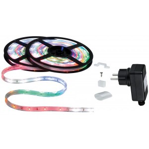 Kit ruban LED Paulmann Waterled stripe 7.5 m IP64/IP67 Multicolore gainé sur toute la surface