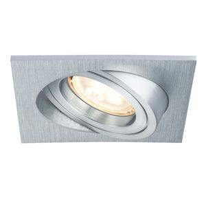 Kit Spots encastrés Paulmann Premium Line 4 W LED - alu br., orientable, carré