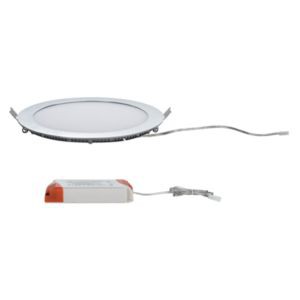 Spot encastré Paulmann Premium panel rond LED 1x13w 2700k 15va 230v/350ma 220mm alu brossé/alu