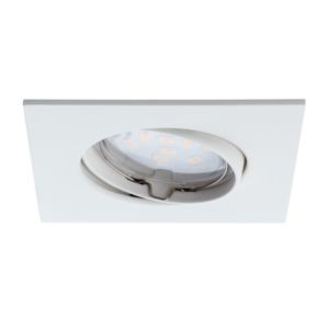 Kit spot encastré Paulmann Premium coin angle noir LED 3x6,2w 2700k 230v 51mm blanc mat/alu zinc
