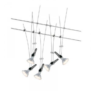 Luminaire LED Paulmann Système sur câble Nice Price - 5x4W - GU53 - Chrome