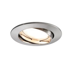 Luminaire encastré Paulmann LED Coin satiné rond 7 W acier Kit unitaire à intensité variable et orientable