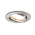 Luminaire encastré Paulmann LED Coin satiné rond 7 W acier Kit unitaire à intensité variable et orientable
