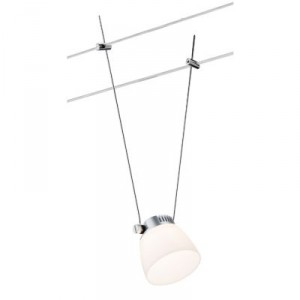 Spot sur câble Paulmann LED - 1x4W - IceLED II 12V DC - Chrome Mat / Blanc