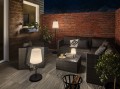 Lampadaire Extérieur Mobile Placido IP44 gradable, fonctionne sur batterie