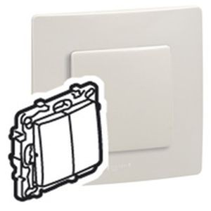 Va-et-vient 10 ax + poussoir 6a - no-nf - 250 v~