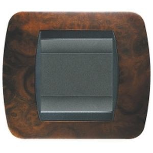 Plaques bticino living bois ronce de noyer