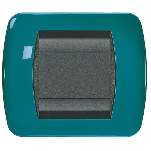Plaques bticino living métal peinture laquée bleu lagon