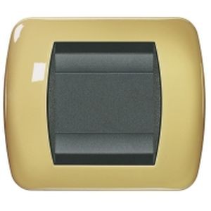 Plaques bticino living métal peinture laquée jaune paille