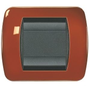 Plaques bticino living métal peinture laquée rouge brique