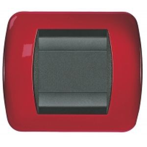 Plaques bticino living métal peinture laquée rouge vif