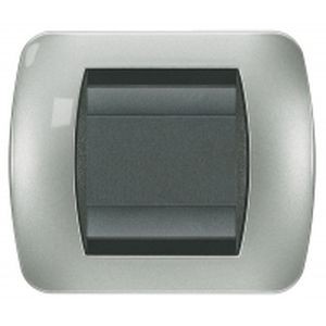 Plaques bticino living métal peinture métalisée gris argent