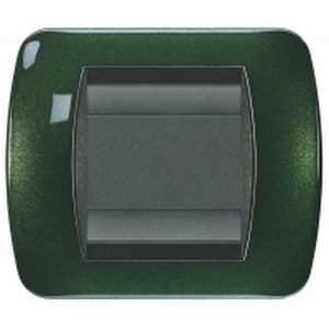 Plaques bticino living métal peinture métalisée vert sapin