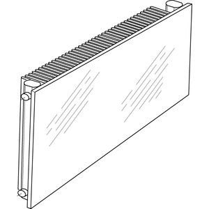 Acova Altima horizontal à ailettes finition inox - vlmi