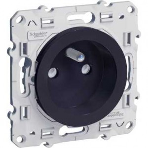 Odace prises de courant anthracite