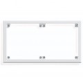 Cadre double pour ensemble Lutron Nickel Brossé, pose verticale ou horizontale