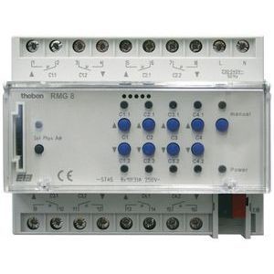 Actionneur 4 entrainements ou 8 contacts tor rmg8 knx