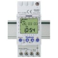 Interrupteur horaire digital 24h 7j 2 modules 1no+1nf 12 24v ac cc tr 611 top