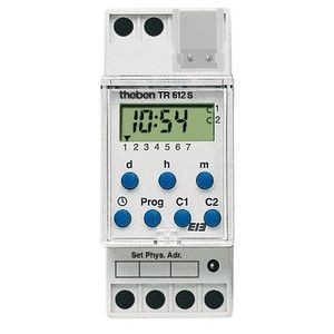 Interrupteur horaire digital 24h 7j 2 modules knx tr 612 s knx