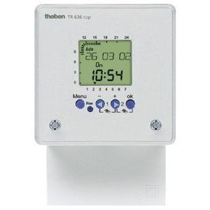 Interrupteur horaire digital 2 c 7j 72x72 230v tr 636 top - Theben - 6360002