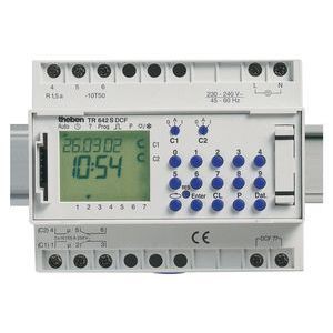 Interrupteur horaire digital annuel 1no+1nf  radio sans antenne tr 641 dcf