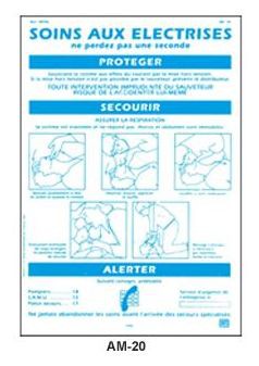 Pancarte aluminium "Soin aux électrisés" - 350 x 500 - Catu
