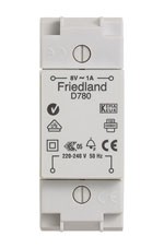 Transformateur d'alimentation 230 Vac / 8V 1A Montage en saillie ou sur rail DIN D780 - Honeywell Friedland