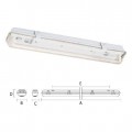 Diffuseur réglette étanche DEP 158 C - 1x58W polycarbonate - SFN