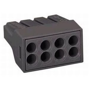 Ventes Flash Noël : Boîte De 50 Bornes Micro Pour Boîte De Dérivation 8C / Gris Foncé - 243-208 - Wago Pas Cher