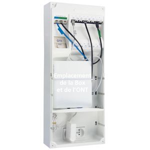 Coffret de communication multibox grd1 8rj45 ftth