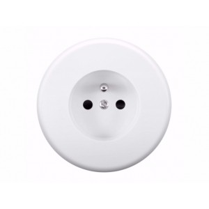 Plaque Iris Satin Blanc - Ronde - avec puits 2P + T
